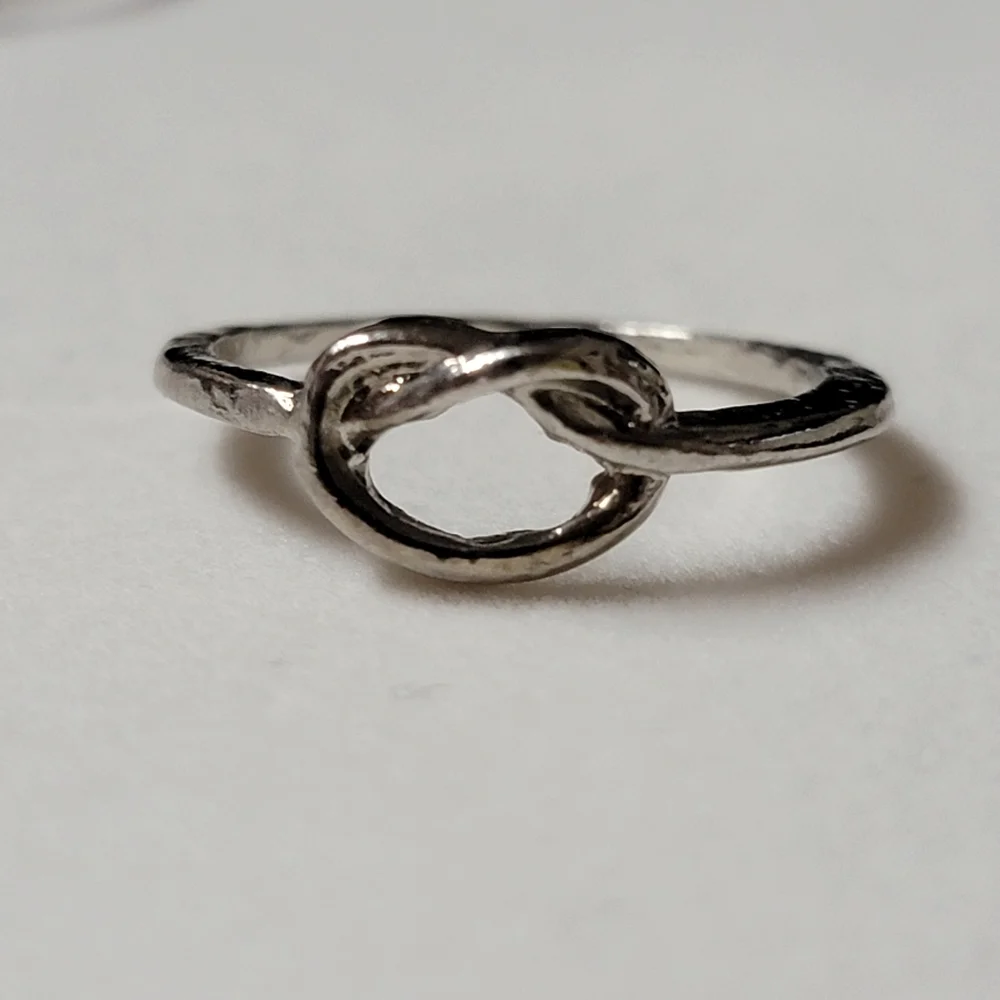 Three Stacking Rings - Love Knot - Heart Beat - Open Rhinestone